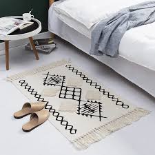 Carpet is the perfect look and feel for this room. Black White Carpet For Sofa Living Room Bedroom Rug Cotton Tassels Yarn Dyed 60x90 Cm Table Ruuner Bedspread Tapestry Home Decor Carpet Aliexpress