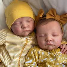 Adorable Twins] 12'' Real Lifelike Twins Debbie and Deborah Cute Silicone  Reborn Baby Boy and Girl By Dollreborns®