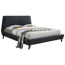 Consigli per la scelta di un letto che garantisce alla zona notte uno. Somproduct Pito By Cadar Letto Imbottito Matrimoniale In Tessuto Grigio Scuro Letto Piattaforma Finiture Di Pregio Legno Della Malesia Rete Con Doghe In Legno Stile Nordico Design Contemporaneo Foderato I Misura