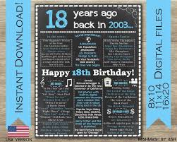 Make their birthday memorable and give them a great keepsake to remind them of their 18th birthday by giving them a bottle of personalised. 2003 18th Birthday Gift For Son 18th Birthday Sign 18th Etsy