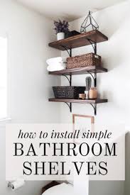 1, 2, or 3 shelves can work over a toilet. How To Install Diy Open Bathroom Shelves Love Renovations