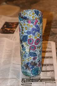 This Little Mod Podge Vase Project Is A Super Easy Way To Display Some Of Your Favorite Fabric Around The Mod Podge Fabric Mod Podge Crafts Modge Podge Fabric