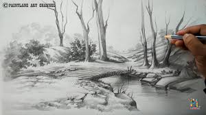 How To Draw A Easy And Simple Scenery With Pencil Step By Step Youtube I've rounded up 20+ easy sketch ideas beginners can draw.