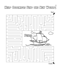 Columbus Day Maze Worksheet Holiday Worksheets Maze Worksheet Columbus