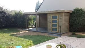 Abri De Jardin Gardival Avec Extension Carport Bois Abri De Jardin