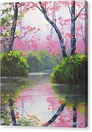 Stream Reflections Canvas Print Canvas Art By Graham Gercken In 2021 Landscape Painting Artists Oil Painting Landscape Landscape Paintings