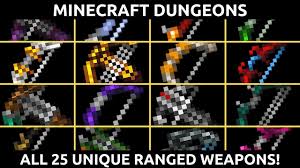 In this minecraft dungeons weapons guide, we will discuss all the weapons available along with their associated stats and attributes. Minecraft Dungeons All 25 Unique Ranged Weapons With Full Descriptions Youtube