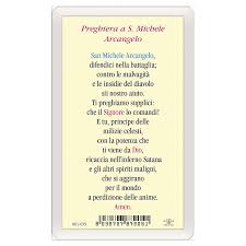 Purtroppo la disposizione di papa leone xiii sulla recita della preghiera a san michele arcangelo fu seguita fino agli anni '60. Santino San Michele Arcangelo Preghiera Contro Il Malefico Ita 10x5 Vendita Online Su Holyart