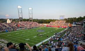 Hockey hall of fame game between penn state and north dakota is expected to be held at full capacity this fall. Tom Benson Hall Of Fame Stadium Johnson Controls Hall Of Fame Village Hks Architects
