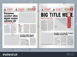 There is no standard size for this newspaper format. Graphical Design Tabloid Newspaper Template Royalty Free Stock Vector 497030836 Avopix Com