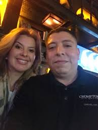 Berenice Gardner from Channel 41 Univision Eating Dinner and Drinking  Cocktails at Crompton Ale House