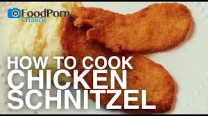 Flatten chicken fillets out to ensure the meat is cooked and the crust golden. How To Cook Chicken Schnitzel Youtube