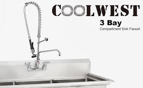 coolwest commercial sink faucet 8 inch