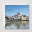 Scenic Regensburg River View Scrapbook Paper | Zazzle