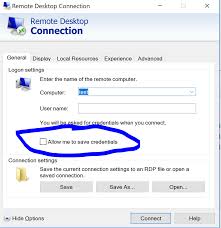 Set up the pc you want to connect to so it allows on your local windows 10 pc: Cannot Save Remote Desktop Password In Windows 10 Home Microsoft Community
