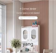 CX meja dan kursi anak-anak, rak buku meja sudut kombinasi sederhana meja  belajar rumah tangga terintegrasi
