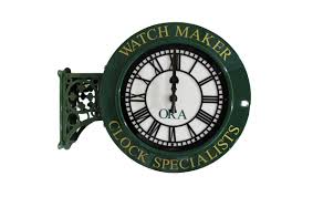 Looking for a western feel? Double Sided Clocks With Outdoor Hanging Brackets