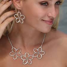 Silver Iris Post Earrings