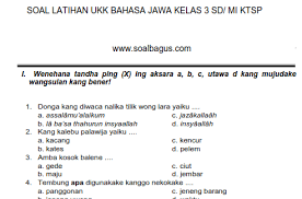 Dina iki aku nampa rapot lan aku munggah. Soal Ukk Uas Kelas 3 B Jawa Semester 2 Terbaru Soalbagus Com