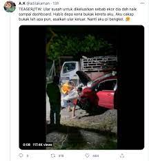 Tidak perlu menggunakan air sampai sepanci penuh. Ada Darah Menitik Bau Bangkai Rupanya Dalam Kereta Ada Ular Sawa Sebesar Lengan Lelaki Dewasa