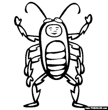 Coloring pages featuring some of their favorite fictional. Halloween Roach Costume Online Coloring Page