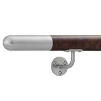 Peak aluminum railing 42 in. White Wood Handrail Rail Wall Inox Stainless Steel Metal Banister Railing Stair Ebay