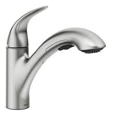 As the #1 faucet brand in north america, moen offers a diverse selection of thoughtfully designed kitchen and bath faucets, showerheads, accessories, bath safety products, garbage disposals and kitchen sinks for residential and commercial applications each delivering the best possible. Moen Medina 1 Handle Pull Out Kitchen Faucet Brushed Nickel Canadian Tire