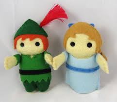 Peter Wendy Felt Ornaments Peter And Wendy Felt Dolls