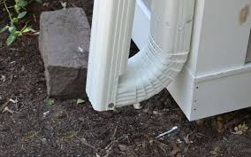 The downspout drain pipes should not have any holes in it. Fold Down Downspout The Homefix Radio Show Downspout How To Install Gutters Backyard Drainage