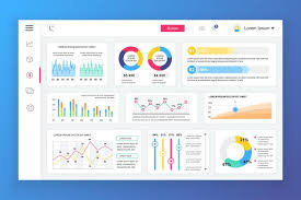 dashboard admin panel vector design template with