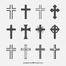 Silhouette Christian Cross Collection Christian Symbols Christian Cross Catholic Cross