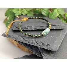 Buddha Stones Handmade Green String Jade Bracelet