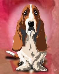 Dltk's crafts for kids how to cross stitch. Basset Hound Art Rendering In 8x10 Or 11x14 Background Border Colors Can Be Altered To Match Your Decor Custo Basset Hound Art Custom Dog Art Dog Print Art