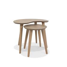 Oiled oak nest of 3 coffee tables in a perfect yet simple design. Cookes Collection Fino Scandi Oak Nest Of Tables Nest Of Tables Cookes Furniture