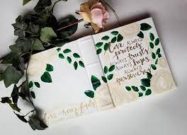 Hand Painted Bible Personalized Bible Wedding Bible Etsy In 2021 Hand Painted Bible Custom Bible Wedding Bible