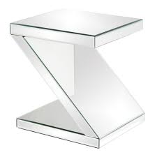 Z Shaped End Table Mirrored End Table Mirrored Accent Table End Tables