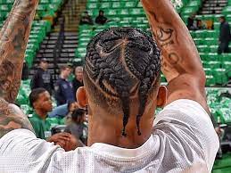 Boston Celtics Player Braids Hair Into Clover For Season Opener Photo Hair Styles Mens Braids Hairstyles Boy Braids Hairstyles