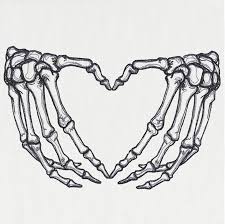 Skeleton Heart Skeleton Hands Drawing Skeleton Hand Tattoo Hands Making A Heart