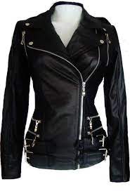 Women Leather Motorcycle Jacket Ykk Zippers Black Sz 3xl Custom Made On Auction In Coats Jackets E Leather Jackets Women Real Leather Jacket Leather Jacket