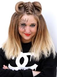 See more ideas about halloween hair, hairstyle, crazy hair days. Halloween Hair How To Hairstyle Half Up Hair For Halloween