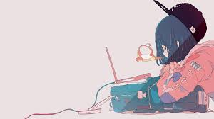 Anime Manga Anime Girls Simple Background Minimalism Laptop Brunette 1080p Wallpaper Hdwallpa Anime Wallpaper Hd Cute Wallpapers Cute Desktop Wallpaper