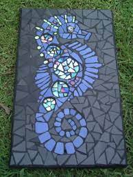 Seahorse Mosaic Tile Guide Stained Glass Mosaic Patterns Mosaic Crafts Mosaic Projects