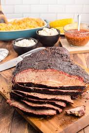 Smoked barbecue brisket works great with sweet flavors. Delicious Mesquite Smoked Dry Rub Brisket Xoxobella