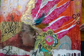 Mixed Media On Wallpaper Papaya Art Art Wallpaper Wallpaper Panels