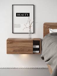 Floating Bedside Tables 29 Coolest Floating Nightstands And Bedside Tables Digsdigs Minimalist Bedroom Decor Minimalist Home Decor Home Decor Bedroom
