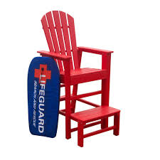 Outdoor Polywood South Beach Recycled Plastic Life Guard Chair Lemon Lifeguard Polywood Adirondack Chair