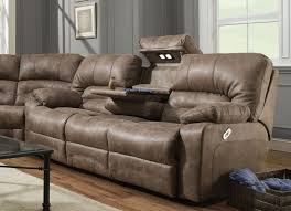 Leather Reclining Sofa With Fold Down Console In 2020 Reclining Sofa Power Reclining Sofa Leather Reclining Sofa
