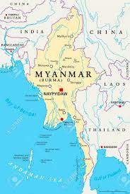 November 2005 wurde die hauptstadt myanmars von rangun in die rund 300 km nördlich gelegene planstadt naypyidaw verlegt. Myanmar Politische Karte Mit Hauptstadt Naypyidaw Nationale Grenzen Wichtige Stadte Flusse Und Seen Auch Burma Und Alte Hauptstadt Rangoon Yangon Genannt Englische Beschriftung Illustration Lizenzfrei Nutzbare Vektorgrafiken Clip Arts