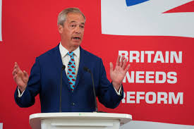 Man throws object at British right-wing leader Nigel Farage | Reuters