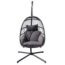 Shop now for the perfect outdoor look. Dreamlands Hanging Egg Chair Indoor Outdoor Nordic Patio Swing Hanging Basket Chair Balcony Chair Nest Chair Hammock Chair With Cushion And Stand 1 Person Black 2 Buy Online In Qatar At Qatar Desertcart Com